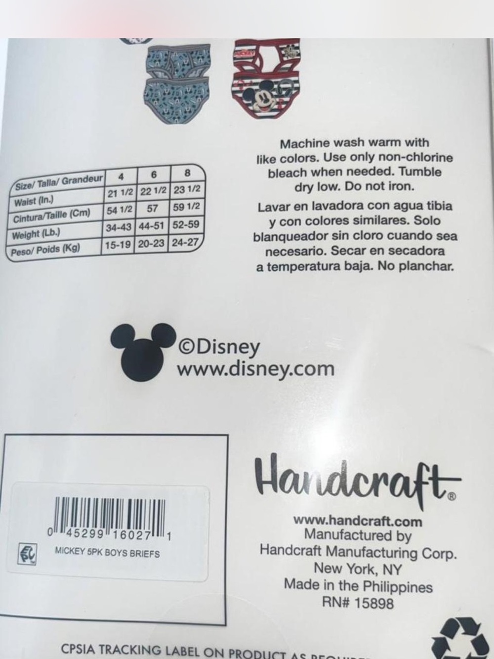 Disney Mickey Mouse and Friends 5 pack underwear Size 8 !! - Picture 4 of 7